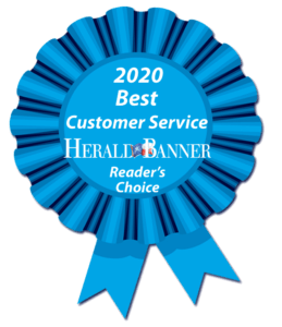 ATHomeTX 2020 Best Customer Service Herald Banner Readers Choice award